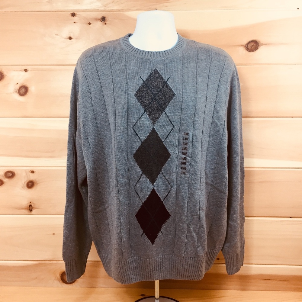 Men's Dockers 100% Cotton Gray Sweater LS Size XL